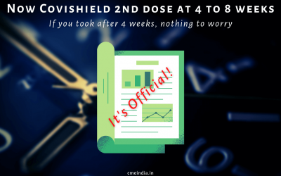 Now Covishield 2nd dose officially at 4 to 8 weeks