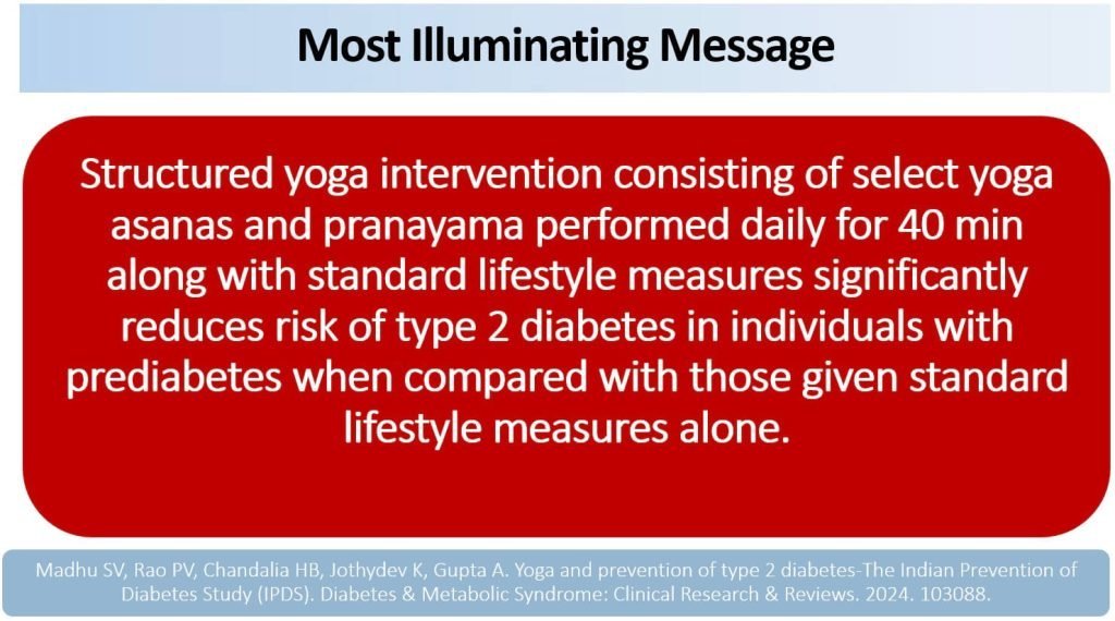 Remission of Prediabetes and Diabetes with Yoga and Lifestyle - Is It Possible?