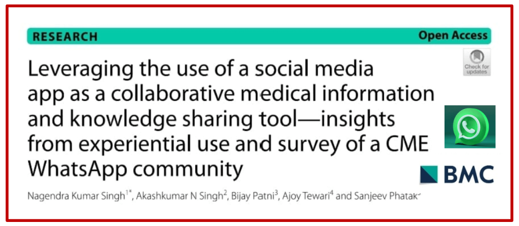 CME INDIA Study Showcases WhatsApp as a Game-Changer for Continuing Medical Education.