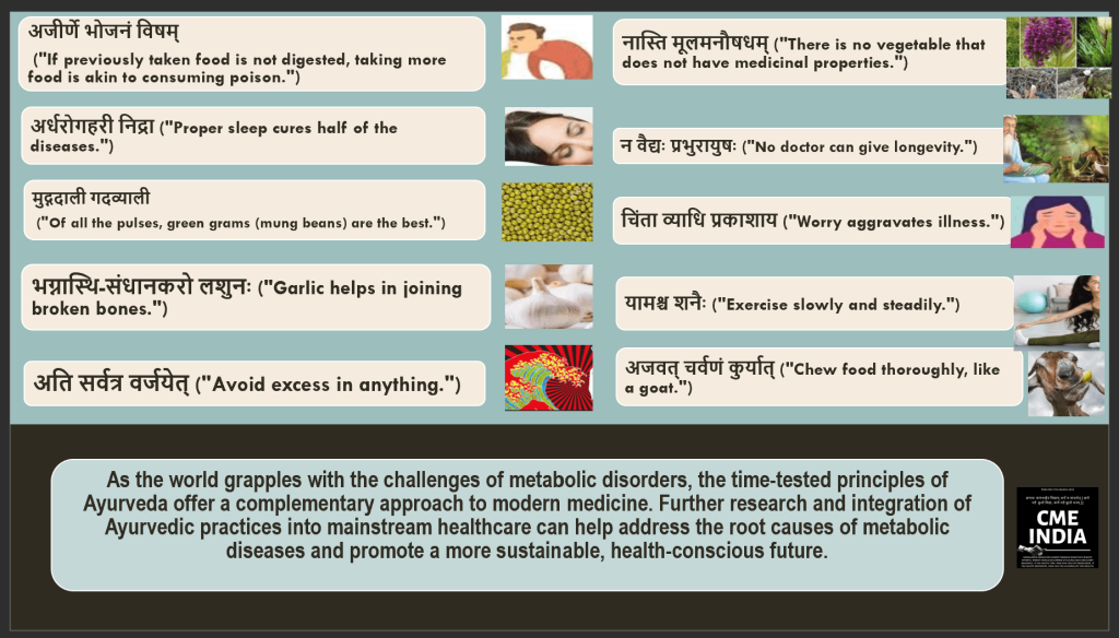 Revisiting Ancient Indian Health Practices: Implications for Modern Metabolic Health Care