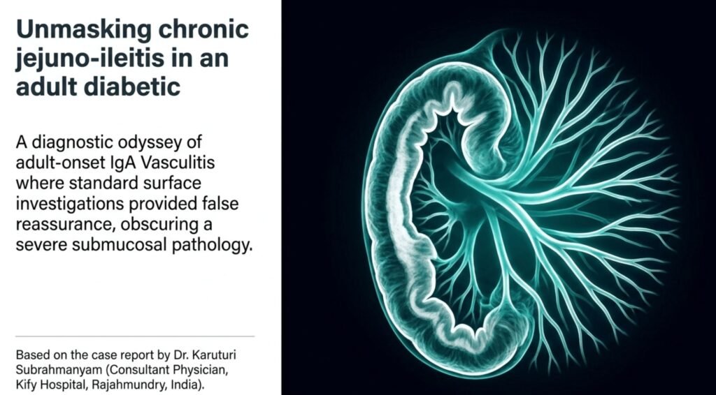 IgA Vasculitis (Henoch-Schönlein Purpura) Presenting as Chronic Jejuno-ileitis in an Adult Diabetic: A Diagnostic Odyssey