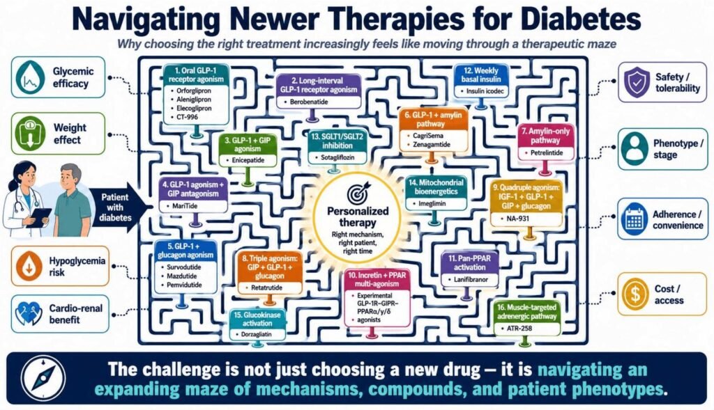 Future Glucose-Lowering Therapy in the Pipeline: From Mechanisms to Personalized Care in 2026