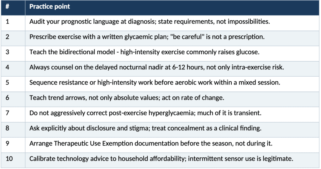 Type 1 Diabetes is Not a Ceiling: Exercise Physiology, Glycaemic Management and the Prognostic Conversation
